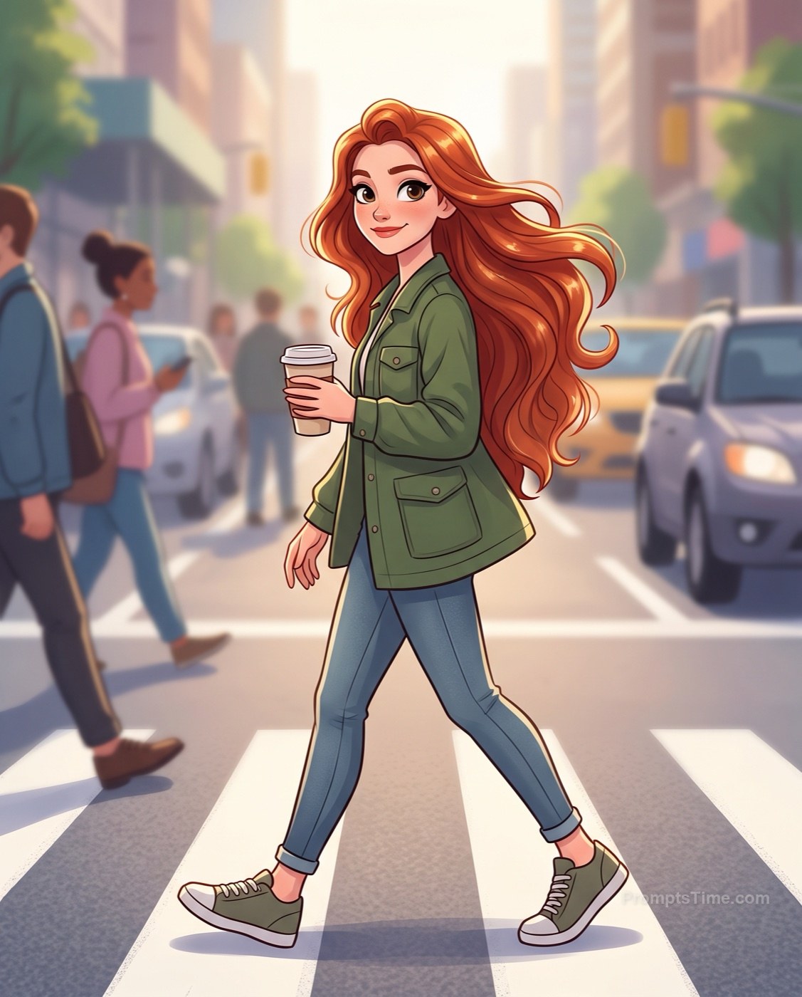 Long-Hair Cartoon Characters Out and About